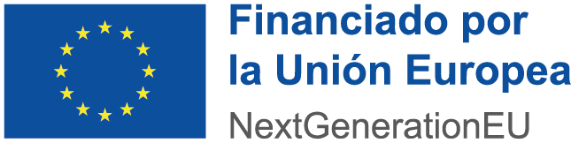 Logotipo de la Unión Europea con la frase "Financiado por la Unión Europea" y "NextGenerationEU", representando el apoyo financiero de la UE para proyectos de desarrollo.
